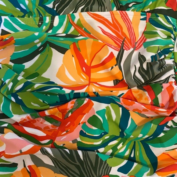 Ellen Tracy Swim Ellen Tracy Monstera Plant Print One Piece Bathing